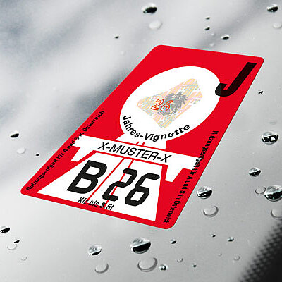 Autobahn Vignette Hologrammdruck 