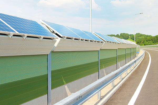 Photovoltaik Lärmschutzwand
