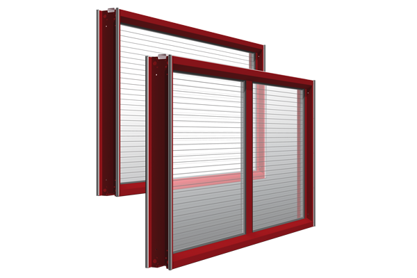 Transparent noise barrier element with aluminium frame