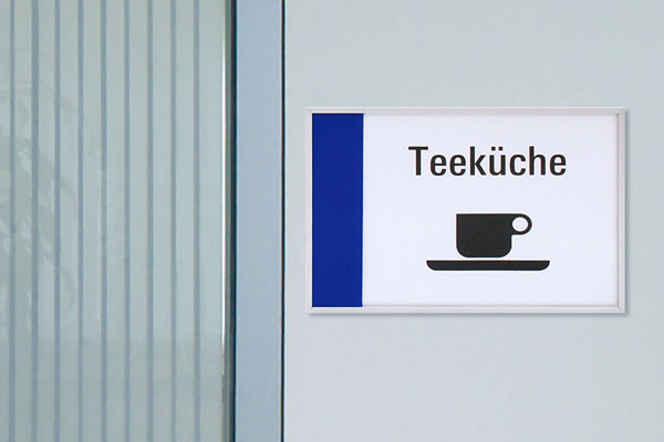 Türschild Teeküche