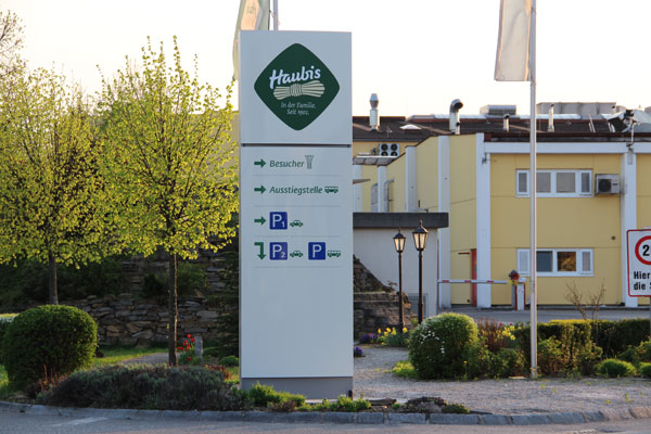Werbepylon Haubis