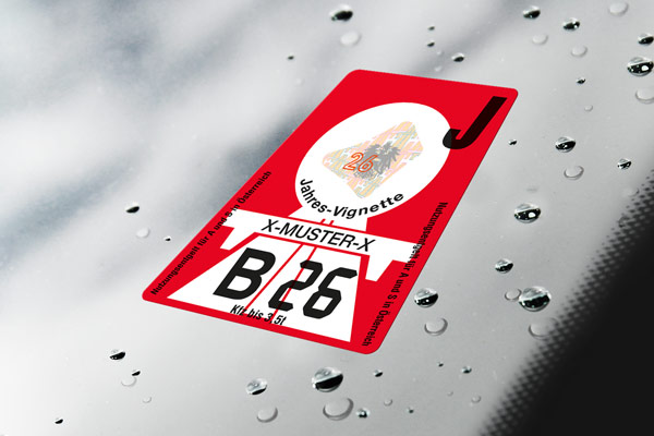 Autobahn Vignette Hologrammdruck 