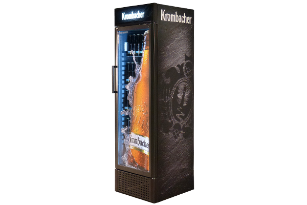 Krombacher Kühlschrank mit Dekorfolie