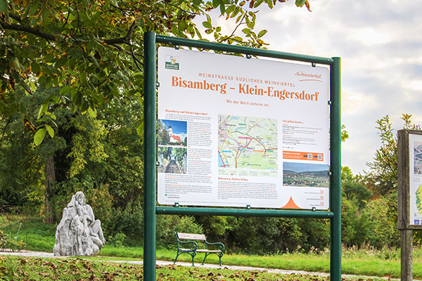 Informationsschild einer Region